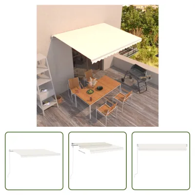 Produktbild von The Living Store Markise Manuell Einziehbar 450x350 cm Creme
