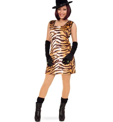 Produktbild von Damen Tiger Kostüm Kleid Gr. 40 Karneval Fasching Halloween