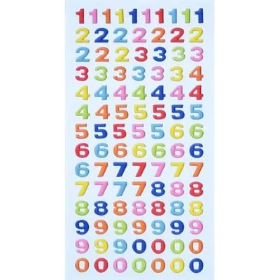 Produktbild von Hobby Fun Sticker Zahlen bunt Sonstige Sonstige