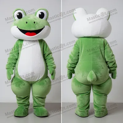 Produktbild von Verspieltes MASTICOT Frosch-Maskottchen in Smaragdgrün