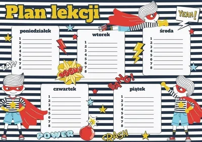Zdjęcie produktu dla Plan lekcji Superbohater A5