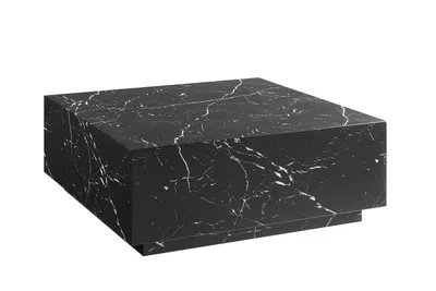 Produktbild von SalesFever Couchtisch 90x90 cm | quadratisch | MDF foliert in Marmoroptik | B 90 x T 90 x H 35 cm | schwarz
