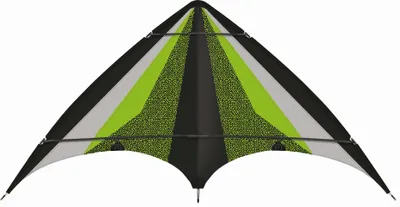Produktbild von Günther Flugspiele 1077 - Sportlenkdrachen Neon Loop, Circa 160 x 80 cm, Drachen aus robustem Ripstop-Polyester, für Kinder ab 10 Jahren, inklusive hochwertigen Schnüren auf Lenkrollen