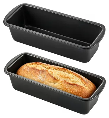 2 Brotbackformen, 23,6x9,5x6 cm, Kohlenstoffstahl, antihaftbeschichtet