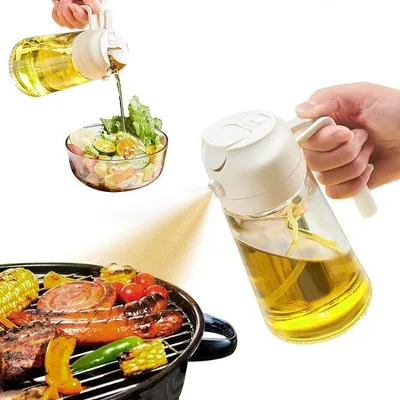 Obrázok produktu pre Olejová kanvica 2 v 1 s dávkovacou fľašou, sklo, 470 ml