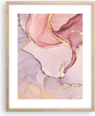 Produktbild von Gerahmtes Poster - Rahmen in heller Eiche - Abstraktion Marmor Rosa - 40x50 cm - Wand Bild - Wanddeko - Wandbilder - Kunstposter - Wandposter - Bilderrahmen - Bilder - Kunstdruck - P2NPA40x50-4528