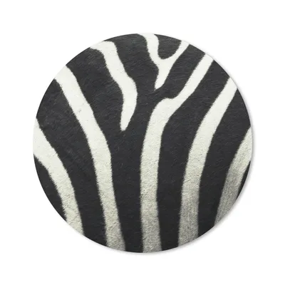 Produktbild von MuchoWow® Mauspad Mousepad Tiermuster - Zebra - Schwarz - Weiß 20x20 cm - Mousepads - Maus Mat - Pad - Mausunterlage - Schreibtischmatte