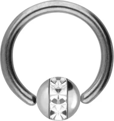 Produktbild von Intim-Piercing, Septum Piercing Titan Klemmkugelring EPOXY-RING-KUGEL
