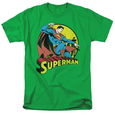 Produktbild von Superman - T-Shirt für Herren/Damen Uni TV36046 (XXL) (Leuchtendes Gelbgrün)