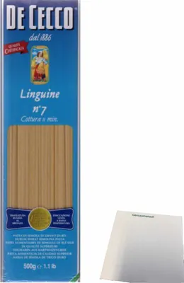 Produktbild von De Cecco Linguine Pasta (500g Packung) + usy Block