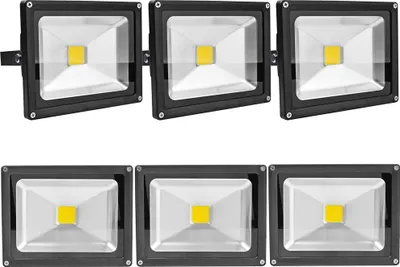 Produktbild von 6pcs 20W LED Fluter Strahler,Greenmigo IP65 Wasserdicht Kaltweiß 120° LED Außenstrahler Fluter Flutlicht AC 85-265V Tageslichtweiß