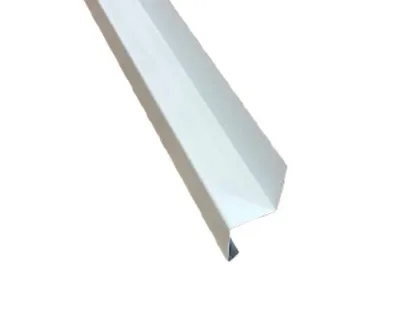 Produktbild von 1 m Tropfblech Kantblech Wandwinkel Wandblech Alu weiß RAL 9010 Zuschnitt 35 cm