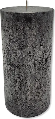 Produktbild von Stumpenkerze XL 10 x 20cm schwarz mit Glitzer durchgefärbt Säulenkerze