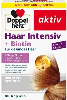 Produktbild von DOPPELHERZ Haar Intensiv+Biotin Kapseln