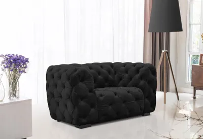 Produktbild von Sessel Designersessel NATALIE in Stoff Riviera Schwarz