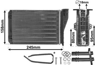 Produktbild von VAN WEZEL 43006249 Wärmetauscher Innenraumheizung Kühler für RENAULT ESPACE III (JE0)