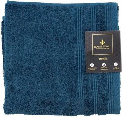 Produktbild von Unyqoos® Hotelhandtuch – superweiches Badetuch aus 100% gekämmter Baumwolle, Blau, 50 x 100 cm, Hotelqualität, 500 g/m²