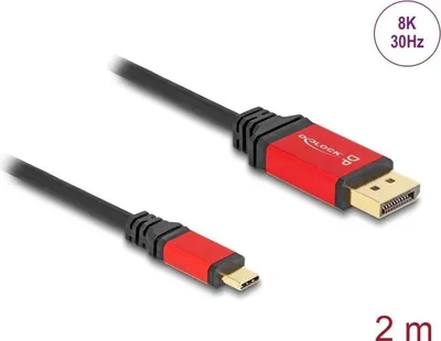 Image de DELOCK USB Type-C > DisplayPort Kabel 8K 30 Hz mit HDR Funkt