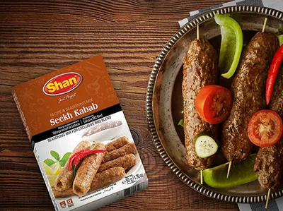 Obrázek produktu pro Směs koření Shan | Seekh Kabab | Exkluzivní, pro grilování | 50 g