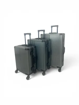 Produktbild von Heuer 2026 "STRIPE" Aluminiumkoffer Reisekoffer Hartschale, Grau, 28 Zoll