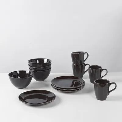 Produktbild von Broste copenhagen Nordic Coal Breakfast Set for Four