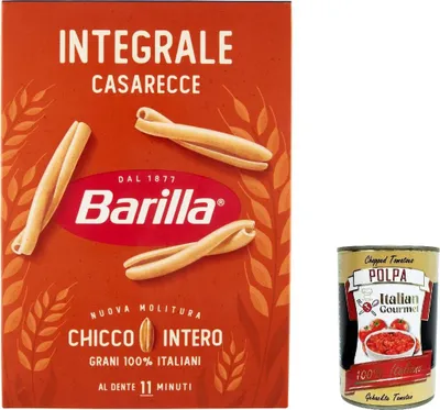 Produktbild von 10x Pasta Casarecce integrali Vollkorn italienisch Nudeln 500g pack + Italian Gourmet polpa 400g