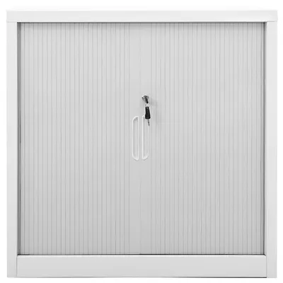 Produktbild von vidaXL Schiebetürenschrank Grau 90x40x90 cm Stahl
