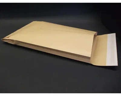 Produktbild von Faltentaschen 254x381x25mm 140g/qm haftklebend VE=125 Stück braun