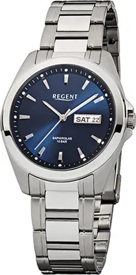 Produktbild von Regent Edelstahl Herren Uhr F-526 Quarzuhr Armband silber D2URF526