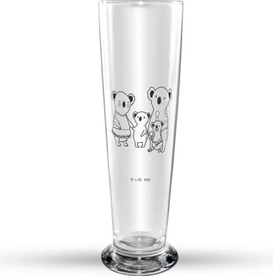 Produktbild von Mr. & Mrs. Panda Bierglas Koala Familie - Transparent - Geschenk, Family, Bruder, Bierbecher, Koalas, Mama, Bier Glas, Glasbierglas, Glasbecher, Trinkglas
