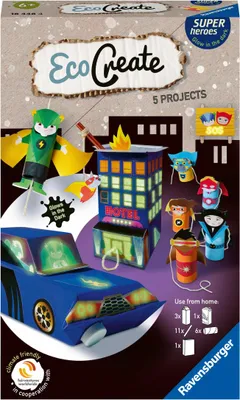 Produktbild von Ravensburger EcoCreate 18448 - Superheroes – Kinder ab 6 Jahren