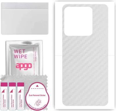 Produktbild von apgo Rückseite Schutzfolie, Skin, kompatibel mit Infinix Smart 7 X6517, Hinten Displayschutzfolie aus Vinylfolie, kratzfest, einfache Montage - Transparenter Kohlenstoff