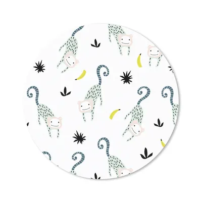 Produktbild von MuchoWow® Mauspad Mousepad Dschungel - Affe - Banane 30x30 cm - Mousepads - Maus Mat - Pad - Mausunterlage - Tischunterlage - Schreibtischmatten