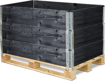 Produktbild von Garronda 3 Stück Holzaufsatzrahmen für Palette Aufbewahrungskiste aus Holz Palettenaufsatzrahmen Holzkiste Antracite