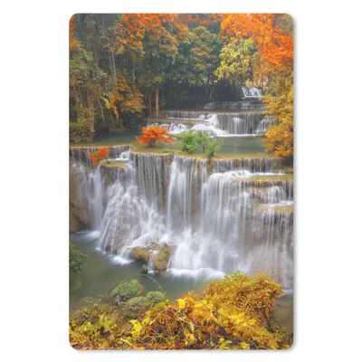 Produktbild von MuchoWow® Mauspad Mousepad Bäume - Wasserfall - Herbst 40x60 cm - Mousepads - Maus Mat - Pad - Mausunterlage - Schreibtisch Accesoire
