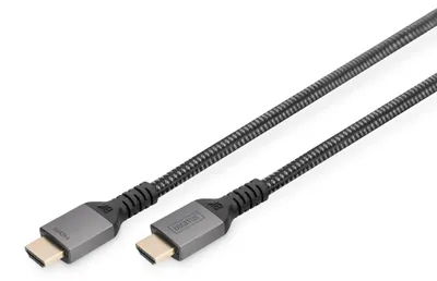 Zdjęcie produktu dla Digitus Kabel połączeniowy 8K PREMIUM HDMI 2.1, 1 m, HDMI Typu A (Standard), HDMI Typu A (Standard), 7680 x 4320 px, Kompatybilność 3D, Czarny
