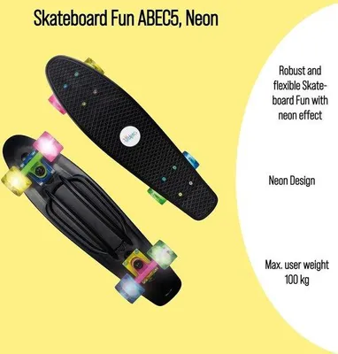 Immagine prodotto di Skateboard NEON - ruote luminose - divertimento assicurato