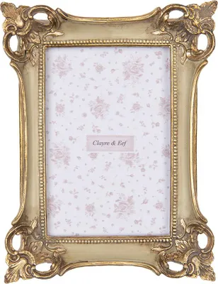 Image de Clayre & Eef Cadre photo 10x15 cm Plastique doré
