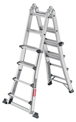 Productafbeelding van Hailo aluminium multifunctionele ladder Master M100, 4 treden