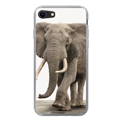 Produktbild von MuchoWow® Handyhülle Schutzhülle Hülle für iPhone SE 2020 Elefant - Kinder - Tiere - Mädchen Silikon Softcase Handy Hülle - Kartenbesitzer