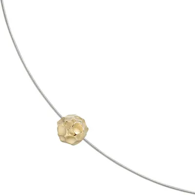 Produktbild von Collier Kette aus Edelstahl mit Anhänger aus 585 Gold Gelbgold mattiert 42cm