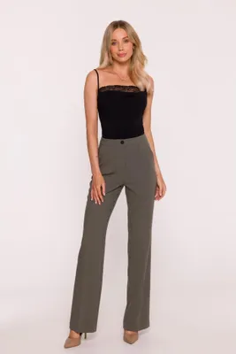 Produktbild von Stylove Elegante Hosen für Frauen Mosesek S418 khaki M