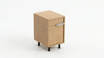 Image de Commode design avec porte, style minimaliste, meuble de salon moderne