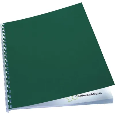 Productafbeelding van GBC CE040045 GBC Einbanddeckel LeatherGrain, DIN A4, 250 g/qm, dunkelgrün