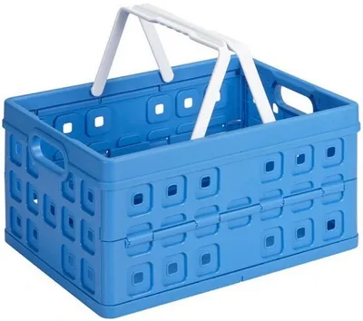 Image de Sunware boîte pliante Square 32L bleu/blanc 49 x 36 x 25 cm