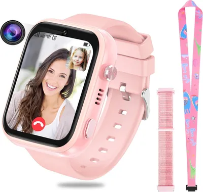 Produktbild von 4G-Smartwatch für Kinder, GPS-Tracker, mehrere Desktop-Stile zur Auswahl, bidirektionale Anrufe, Bildkompetenz, SOS, WLAN, wasserdichter Touchscreen