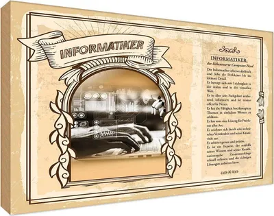 Produktbild von vianmo Holzschild 12x18 cm Informatiker Beruf Arbeit