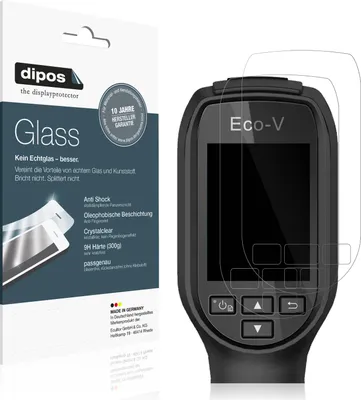 Produktbild von 2x Schutzfolie für Hikimicro Eco-V - Anti-Shock 9H Folie dipos Glass Kunststoffglas