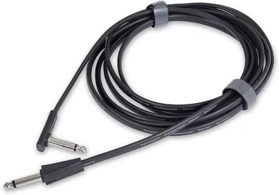 Productafbeelding van Vlakke Gitaarkabel Recht/Haaks 300 cm - Flexibele Instrumentkabel