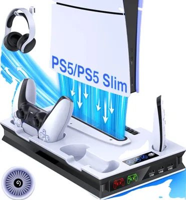 Image de Support de refroidissement, vitesses de ventilation réglables, double chargement du contrôleur, ports d'extension USB, BEBONCOOL S5000